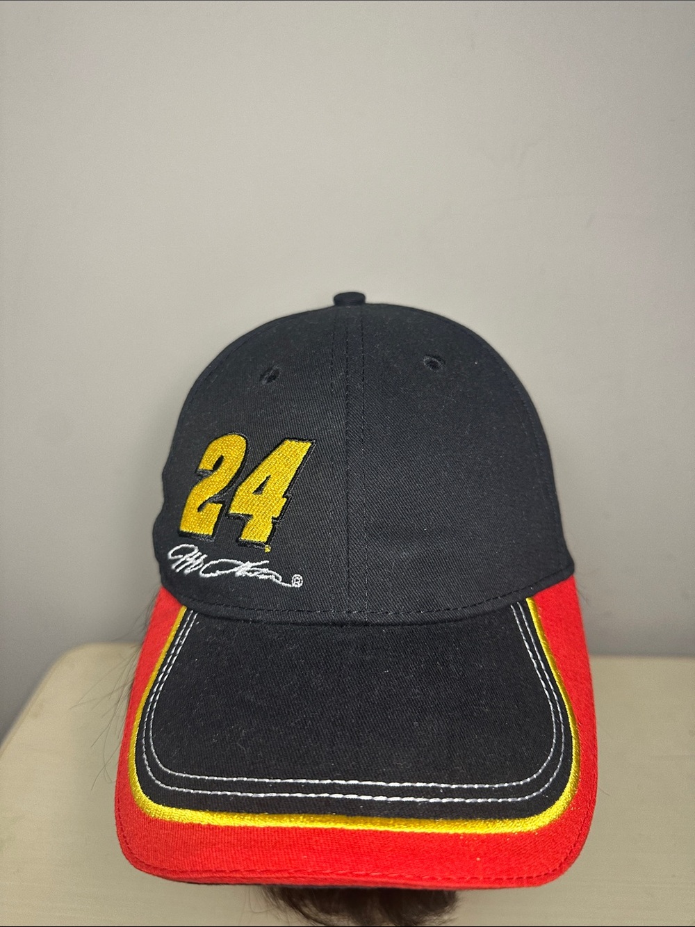 Black & Red Racing Cap with 24 Jeff Gordon Embroidery